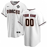 Men's Arizona Diamondbacks Active Player Custom White 2023 World Series Home Cool Base Stitched Baseball Jersey,baseball caps,new era cap wholesale,wholesale hats